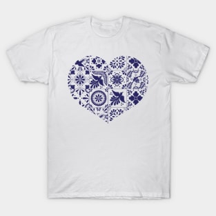 Mexican Talavera Tiles Heart T-Shirt